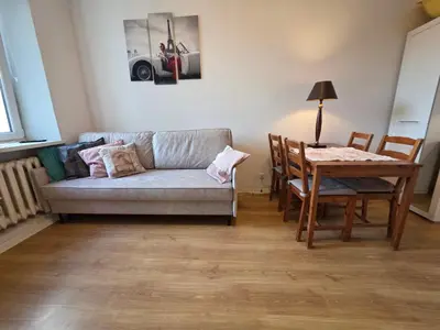 Część wypoczynkowa w obiekcie Augusta Apartment