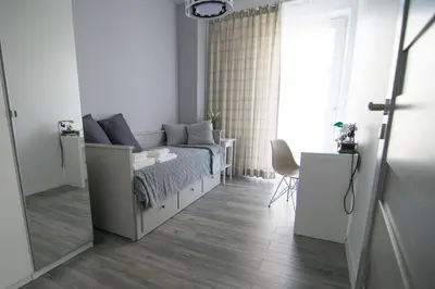 Część wypoczynkowa w obiekcie Bright Apartment Hoza