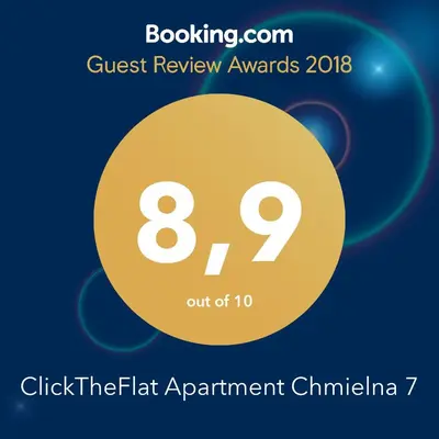 Certyfikat, podpis lub inny dokument wystawiony w obiekcie ClickTheFlat Apartment Chmielna 7