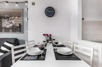 Część wypoczynkowa w obiekcie Apartments Dexter Warsaw by Noclegi Renters