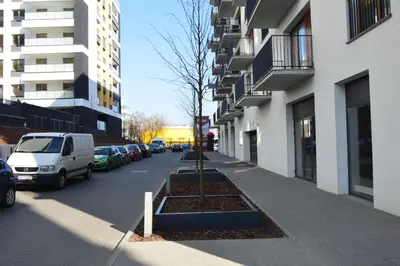 Budynek, w którym mieści się apartament