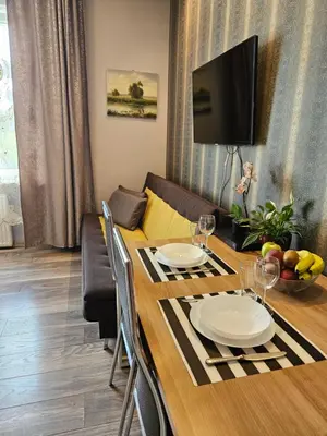 Telewizja i/lub zestaw kina domowego w obiekcie Przytulne studio przy Łazienkach Królewskich
