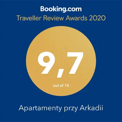Certyfikat, podpis lub inny dokument wystawiony w obiekcie Apartamenty przy Arkadii