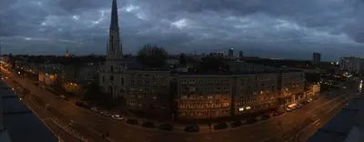 Widok na miasto Warszawa z tego apartamentu