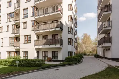 Budynek, w którym mieści się apartament