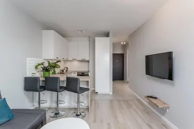 Telewizja i/lub zestaw kina domowego w obiekcie Chill Apartments Jana Kazimierza