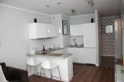 Kuchnia lub aneks kuchenny w obiekcie Apartament Garazowa 5