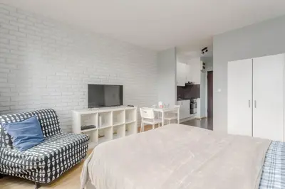 Łóżko lub łóżka w pokoju w obiekcie Chill Apartments Studio
