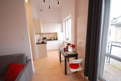 Kuchnia lub aneks kuchenny w obiekcie Nowy Apartament Wilcza