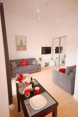 Telewizja i/lub zestaw kina domowego w obiekcie Nowy Apartament Wilcza