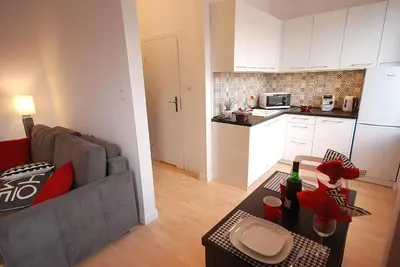 Kuchnia lub aneks kuchenny w obiekcie Nowy Apartament Wilcza