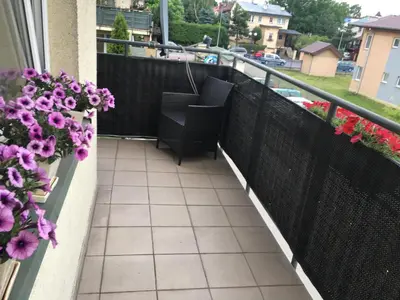 Balkon lub taras w obiekcie Apartament w Wesołej