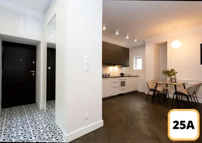 Kuchnia lub aneks kuchenny w obiekcie Sienna 41 Boutique Warsaw Apartments