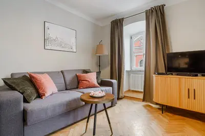 Telewizja i/lub zestaw kina domowego w obiekcie P&O Podwale Apartments