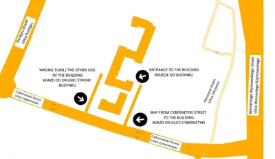 Plan piętra w obiekcie DOMOTEL MOKOTÓW