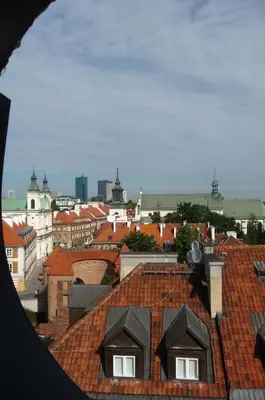 Widok na miasto Warszawa z tego apartamentu
