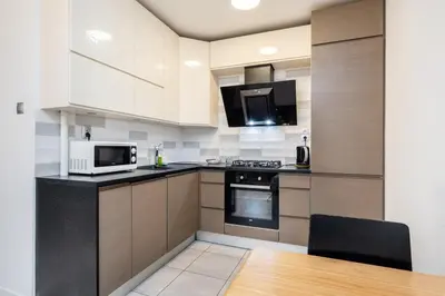 Kuchnia lub aneks kuchenny w obiekcie Avocado Apartment 2 rooms in the City Center