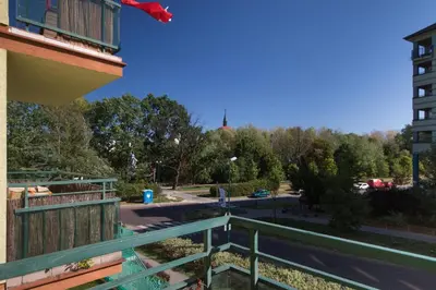Balkon lub taras w obiekcie Metro Kabaty Studio