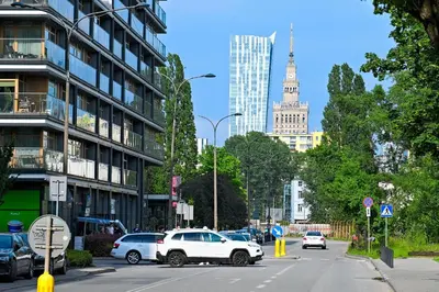Widok na miasto Warszawa z tego aparthotelu