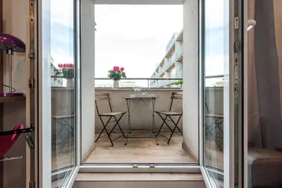 Balkon lub taras w obiekcie Poznańska P&O Apartments