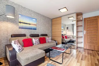 Część wypoczynkowa w obiekcie Panska 3 - Apartment with Balcony by Noclegi Renters