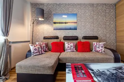 Część wypoczynkowa w obiekcie Panska 3 - Apartment with Balcony by Noclegi Renters