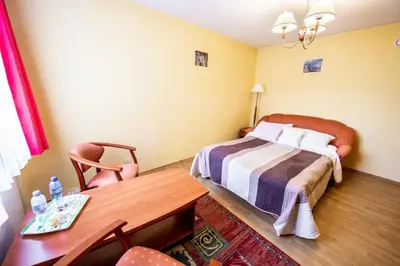 Łóżko lub łóżka w pokoju w obiekcie Hotel Wald