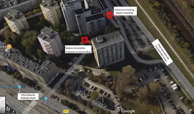 Widok na miasto Warszawa z tego apartamentu