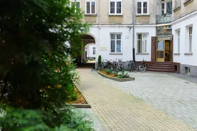 Budynek, w którym mieści się hostel