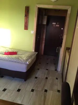 Łóżko lub łóżka w pokoju w obiekcie mika rooms Raclawicka 144 & Wislicka 3 Studio - Adults Only