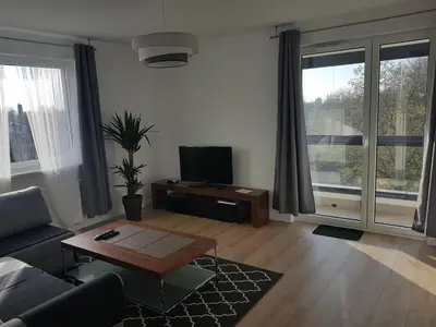 Telewizja i/lub zestaw kina domowego w obiekcie Hennela Apartment