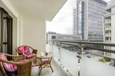Balkon lub taras w obiekcie MG Apartments Siedmiogrodzka