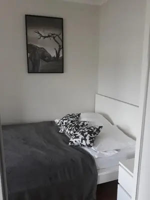 Łóżko lub łóżka w pokoju w obiekcie MG Apartments Siedmiogrodzka