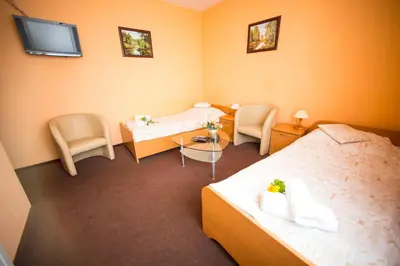 Telewizja i/lub zestaw kina domowego w obiekcie Hotel Roko