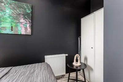 Łóżko lub łóżka w pokoju w obiekcie Chill Apartments Mokotow Business Park