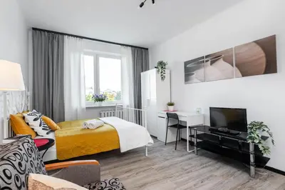 Telewizja i/lub zestaw kina domowego w obiekcie Rose Corner Rozana In the heart of old Mokotow
