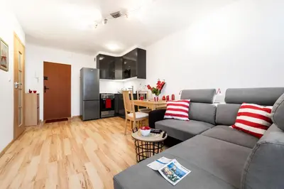 Część wypoczynkowa w obiekcie Apartment Saski Garden Marszalkowska street