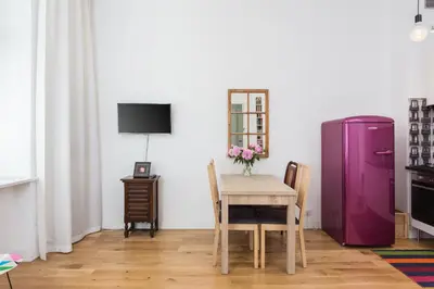 Telewizja i/lub zestaw kina domowego w obiekcie Sawa Apartment
