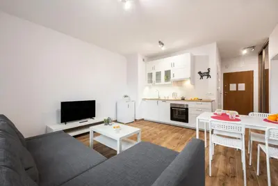 Kuchnia lub aneks kuchenny w obiekcie Waw - Apartamenty Wilanów I