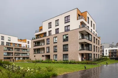 Budynek, w którym mieści się apartament
