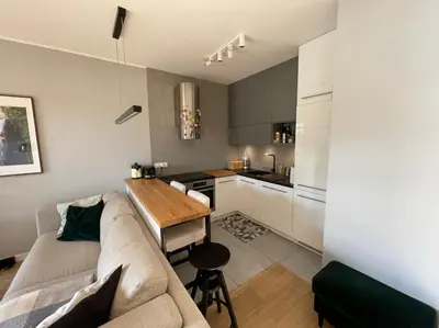 Kuchnia lub aneks kuchenny w obiekcie Royal Park Łazienki - Terrace Boutique Apartment