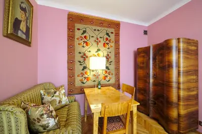 Część wypoczynkowa w obiekcie Apartament Polski Art Deco Free Parking