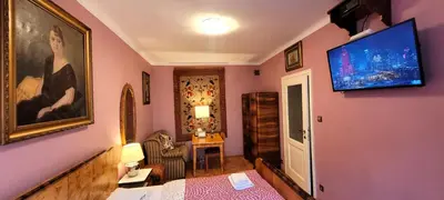Telewizja i/lub zestaw kina domowego w obiekcie Apartament Polski Art Deco Free Parking