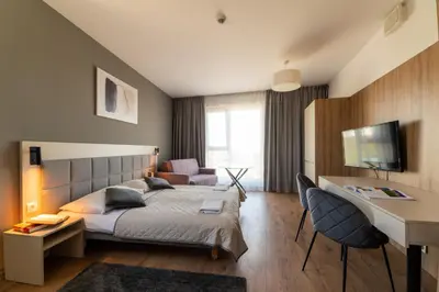 Telewizja i/lub zestaw kina domowego w obiekcie Apartments 