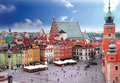 Widok na miasto Warszawa z tego apartamentu