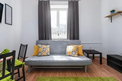 Część wypoczynkowa w obiekcie Apartments Madelaine Warsaw by Noclegi Renters