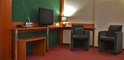 Telewizja i/lub zestaw kina domowego w obiekcie Hotel Złote Dęby
