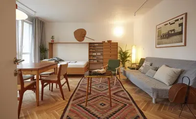 Część wypoczynkowa w obiekcie Warsaw Concierge Saska Studio