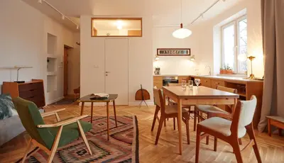 Część wypoczynkowa w obiekcie Warsaw Concierge Saska Studio