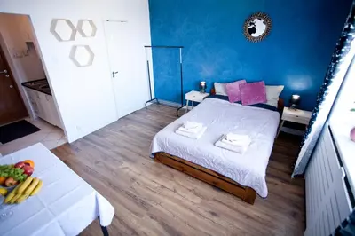Łóżko lub łóżka w pokoju w obiekcie Gaba studio